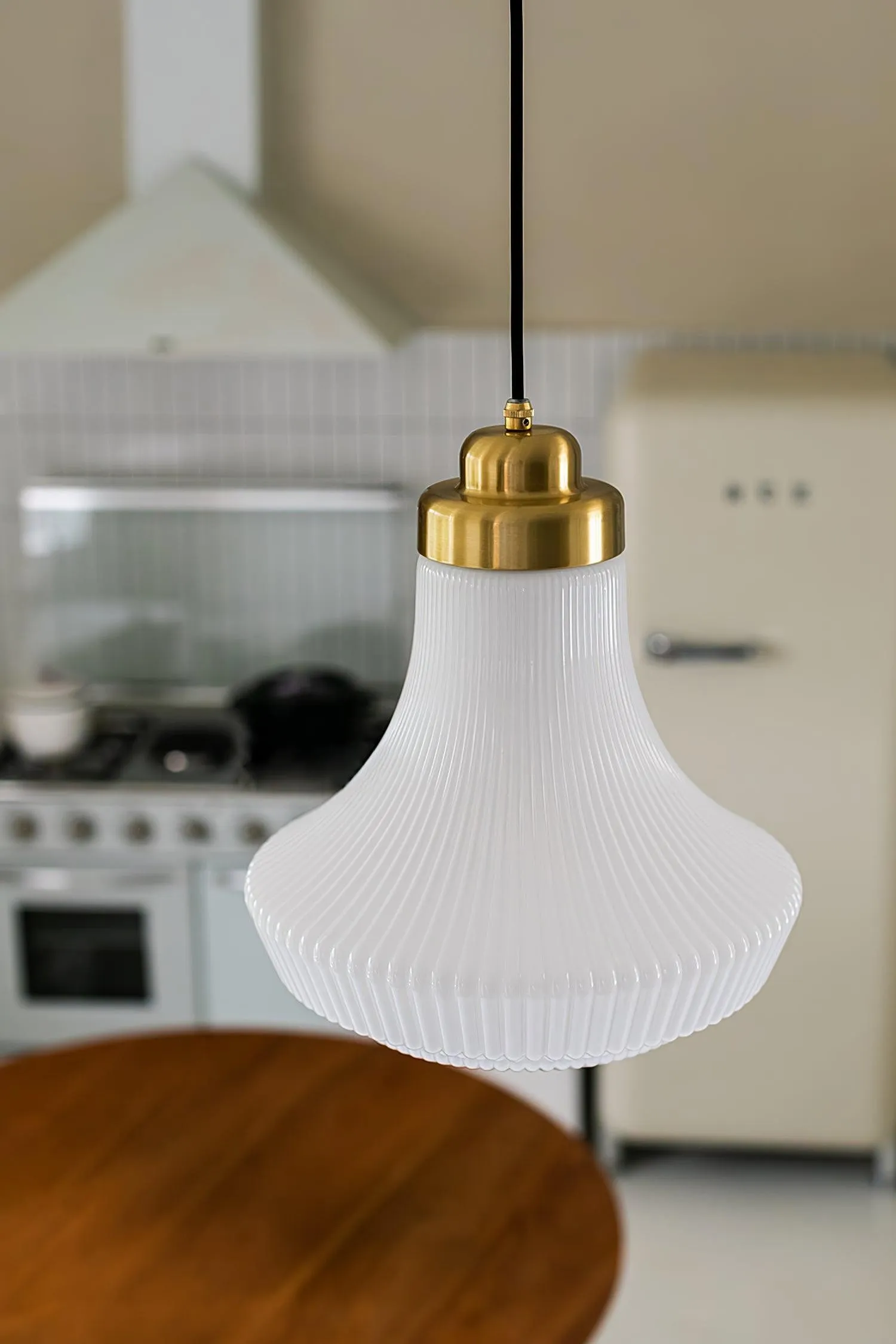 Classical Brass Alabaster Glass Pendant Lamp KL646