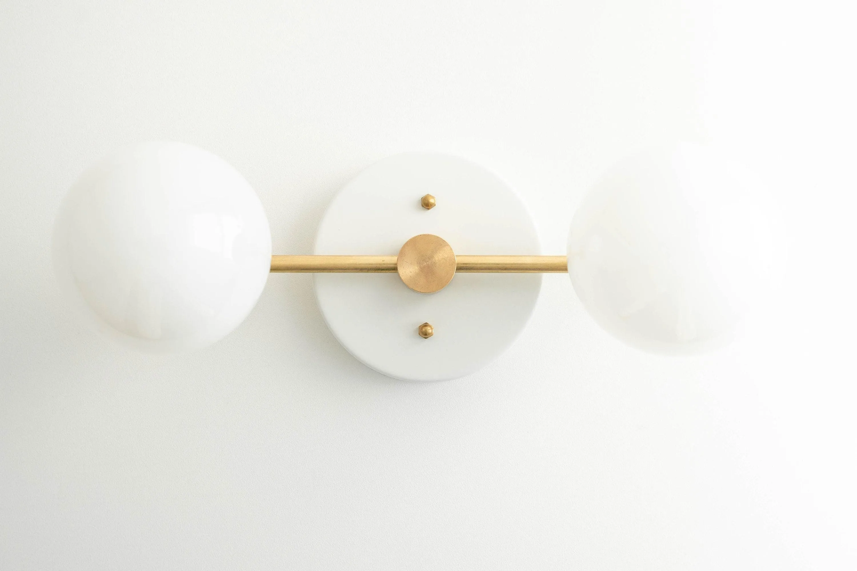 Glorica Glass Vanity Light - Modern Brass Wall Sconce for Bathroom Style KL1422
