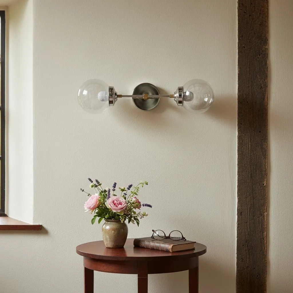 Lumio Globe Versatile Vanity Sconce - Dimmable Light for Bathroom and Hallway Use KL1528