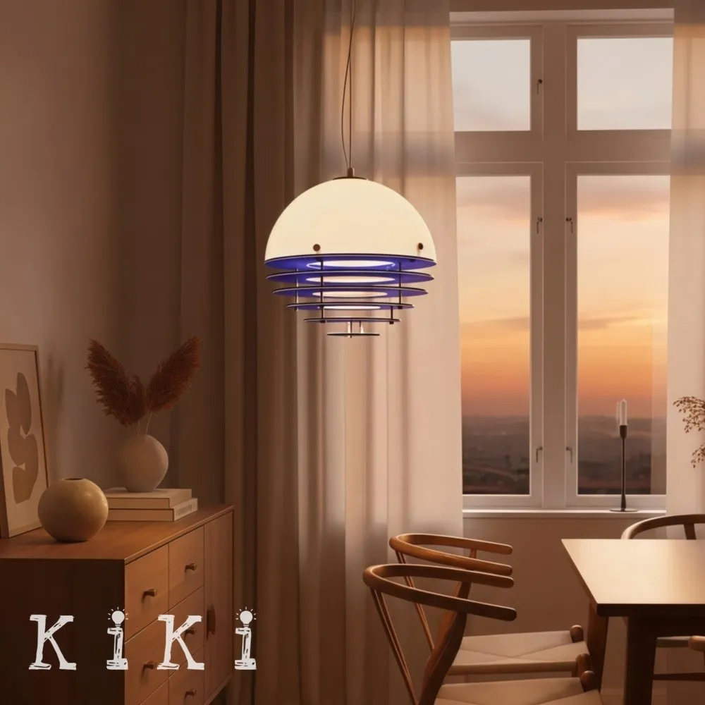 Sunset Pendant Light - Medieval Bauhaus Orange Orb Pendant Light KL880