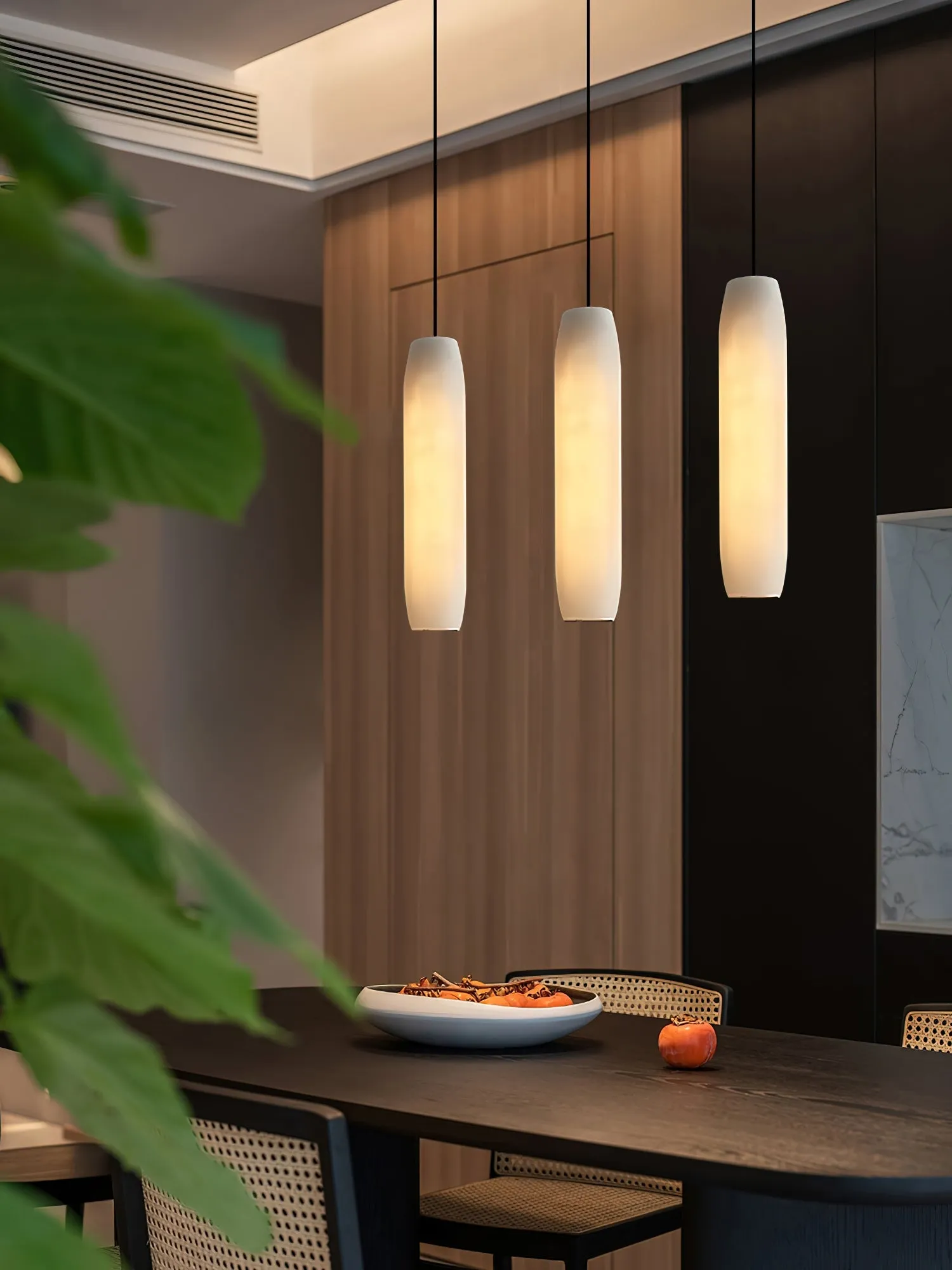 Alabaster Flute Pendant Light D436