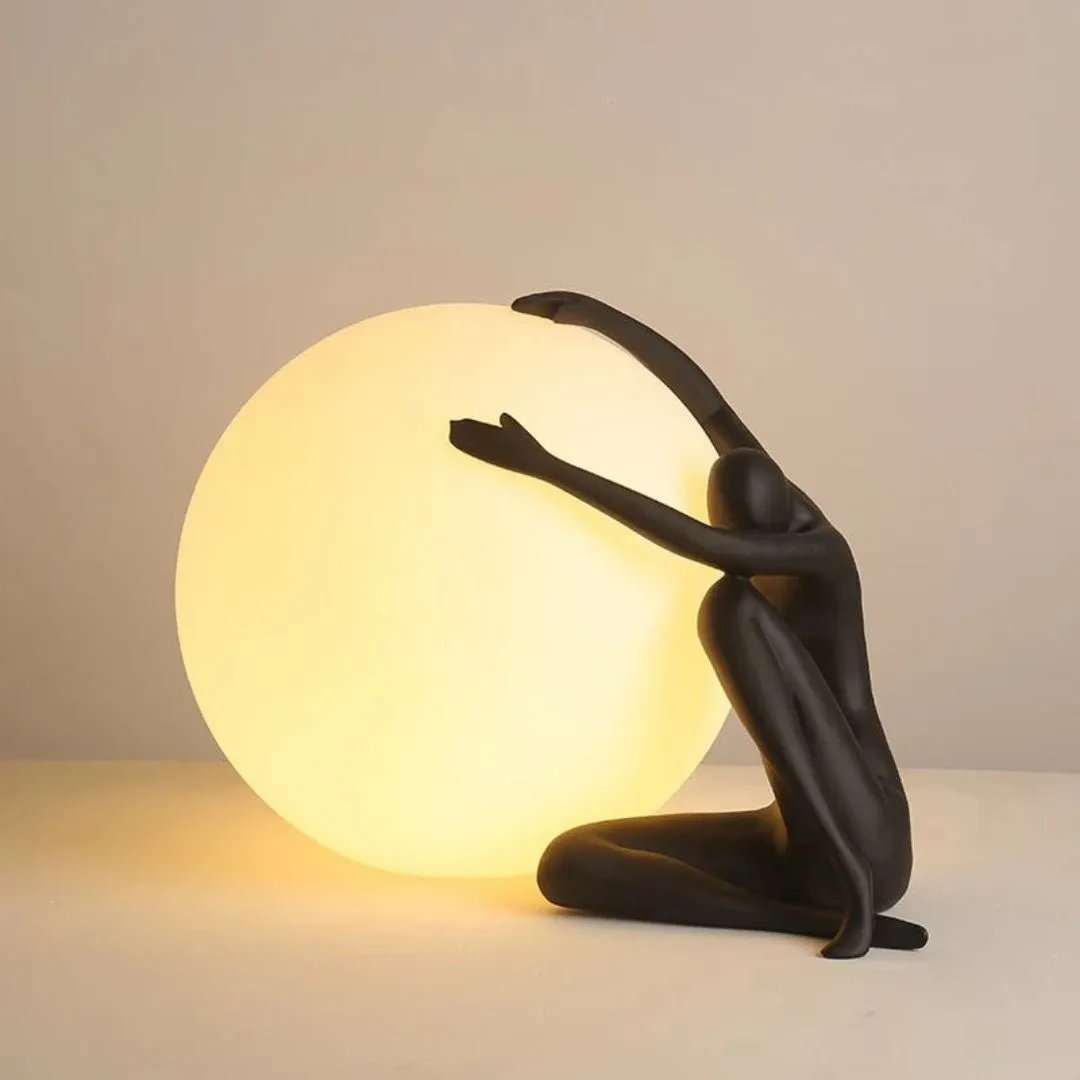 Humanoid Ball Holding Table Lamp KL204