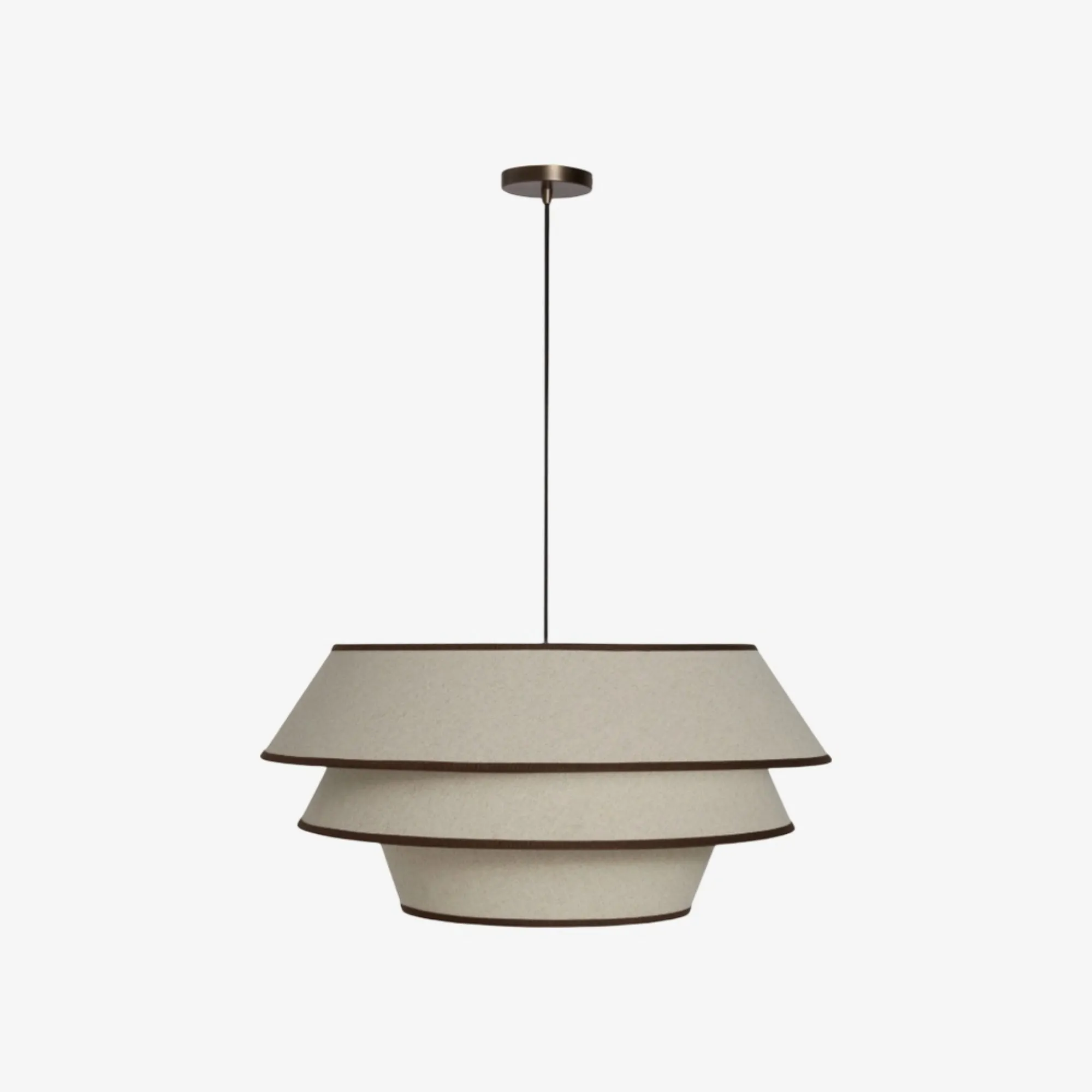 Tarivon Steel Frame Pendant with Fabric Shade - Modern Hanging Lamp for Dining Rooms KL1625