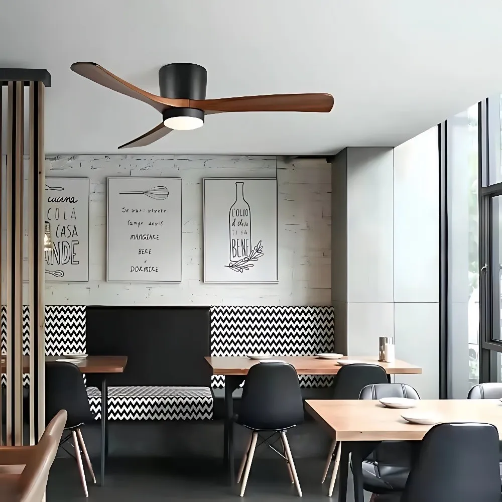 Modern Quiet Wooden Ceiling Fan Light KL930