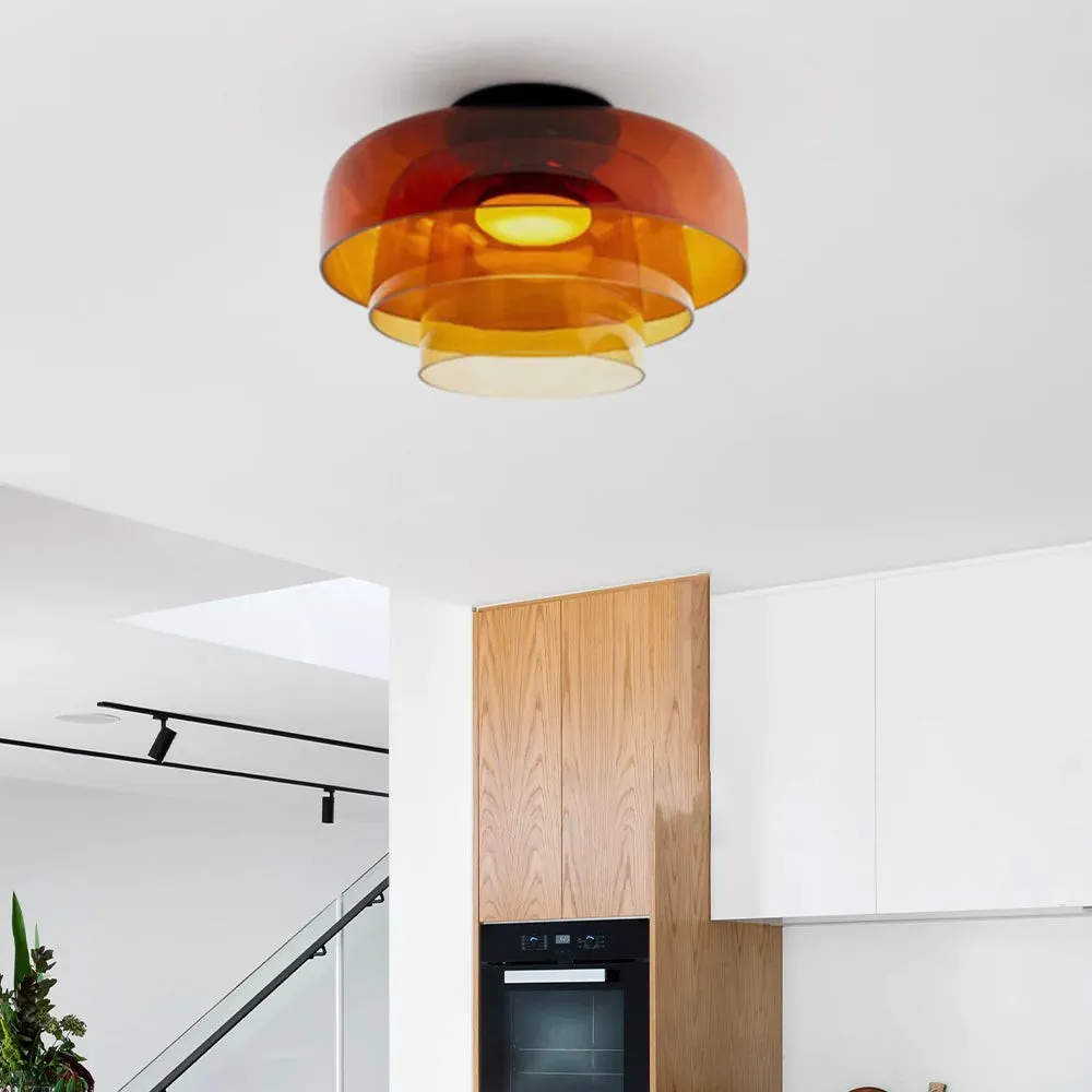 Celestial Morandi Layered Glass Ceiling Light - Scandinavian Ceiling Lamp For Living Room KL2146