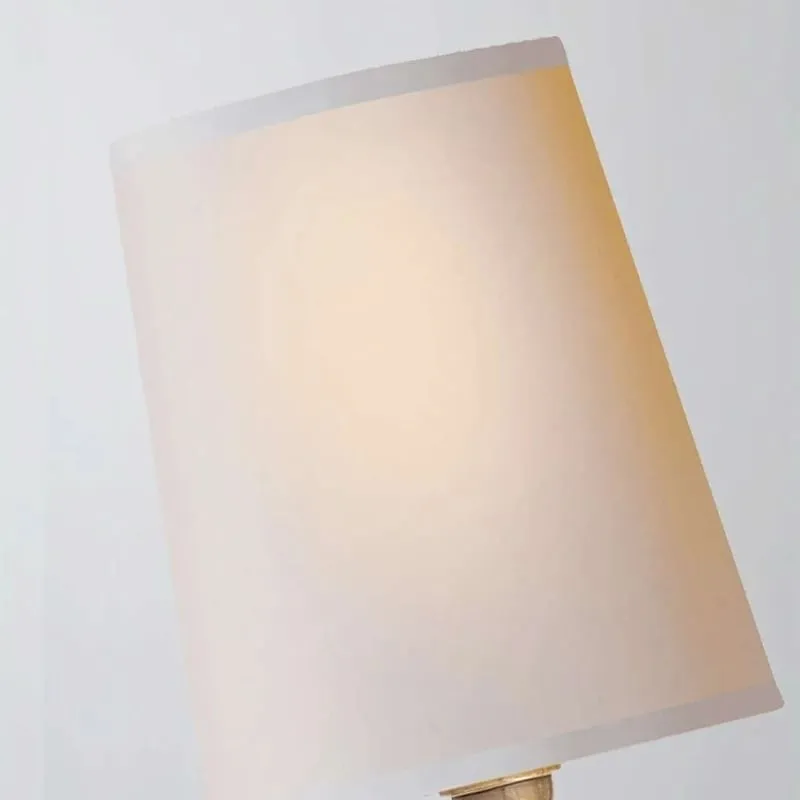 Roven Linen Shade Double Wall Lamp - Classic Metal Wall Light for Vanity and Hallway KL1683