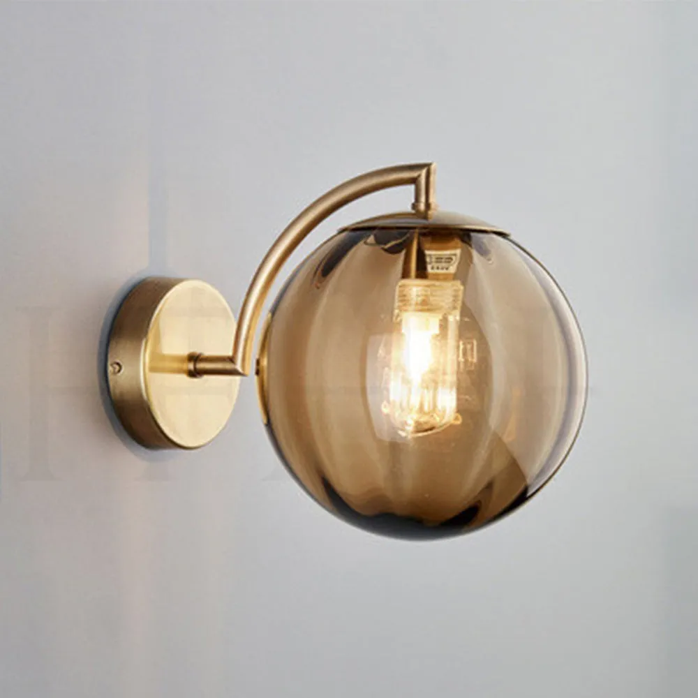 Modern Glass Multi-Color Spherical Gold Lamp Pole Wall Lamp KL502