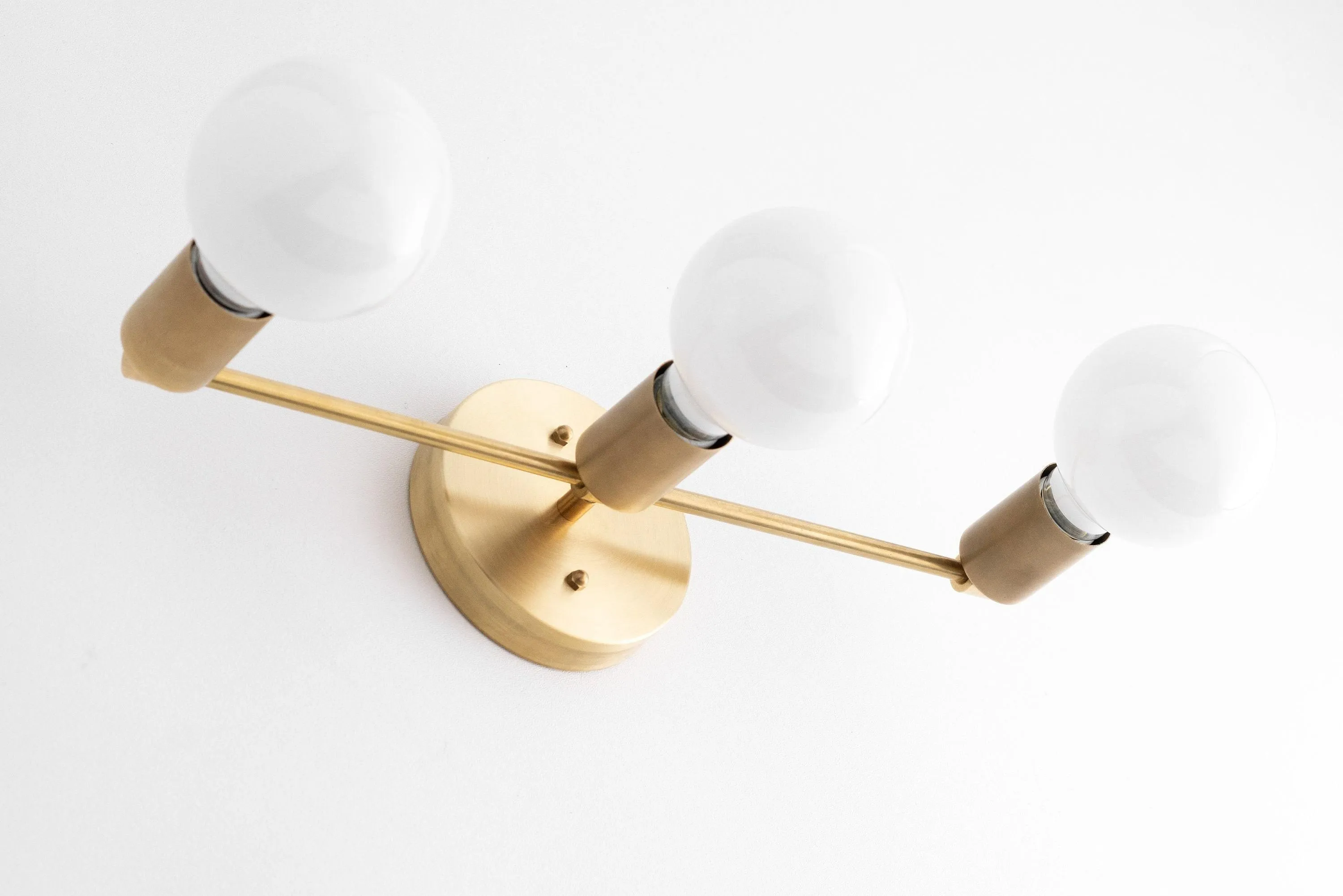 Glorica Glass Mid Century Modern Vanity Light - 3 Light Wall Fixture KL1527