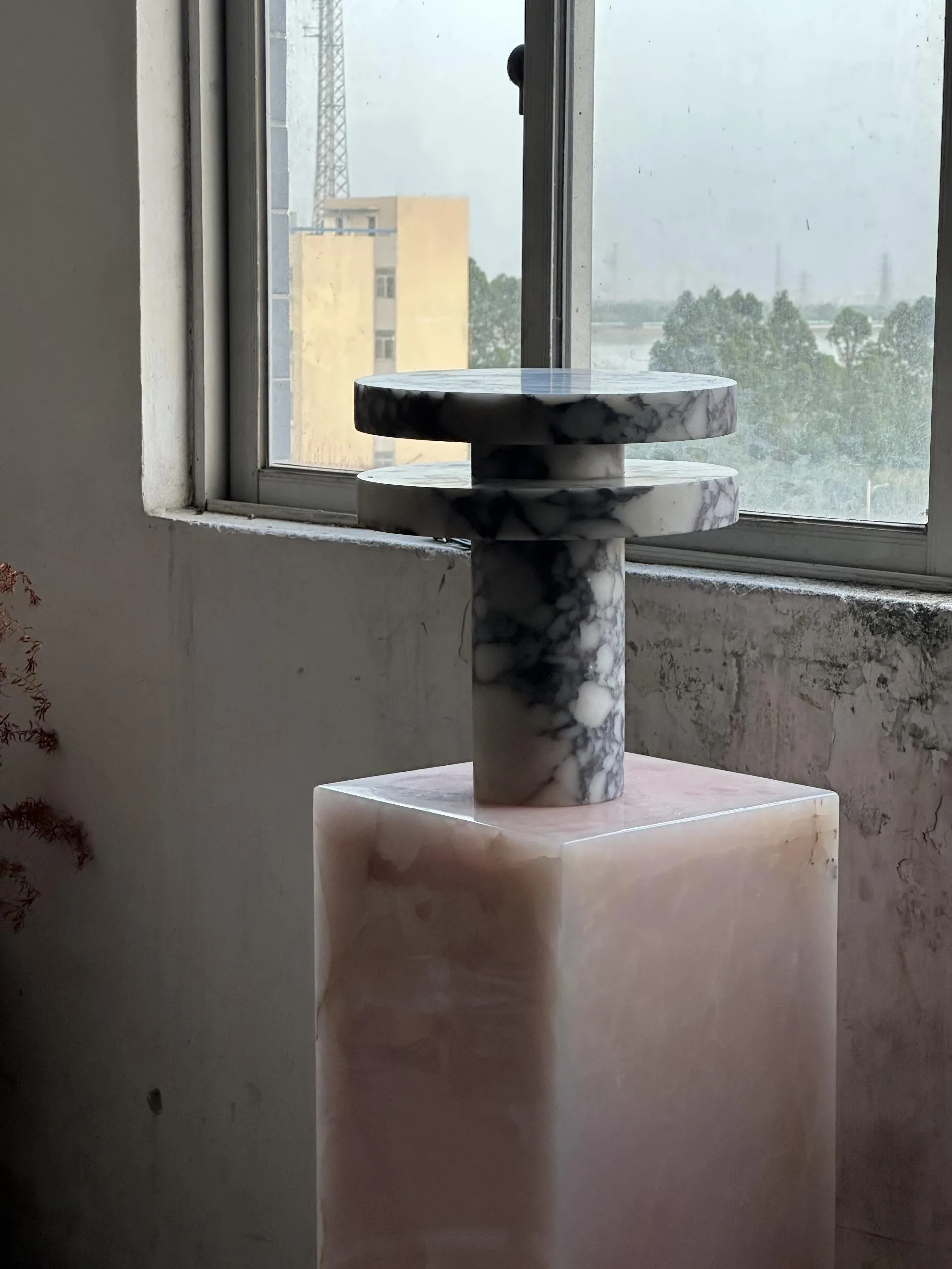 Pillar Marble Table Lamp D567