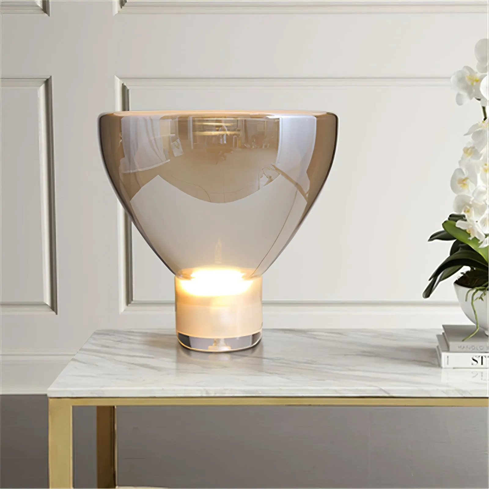 Nordic Simple Modern Luxury Glass Table Lamp For Study Room KL207