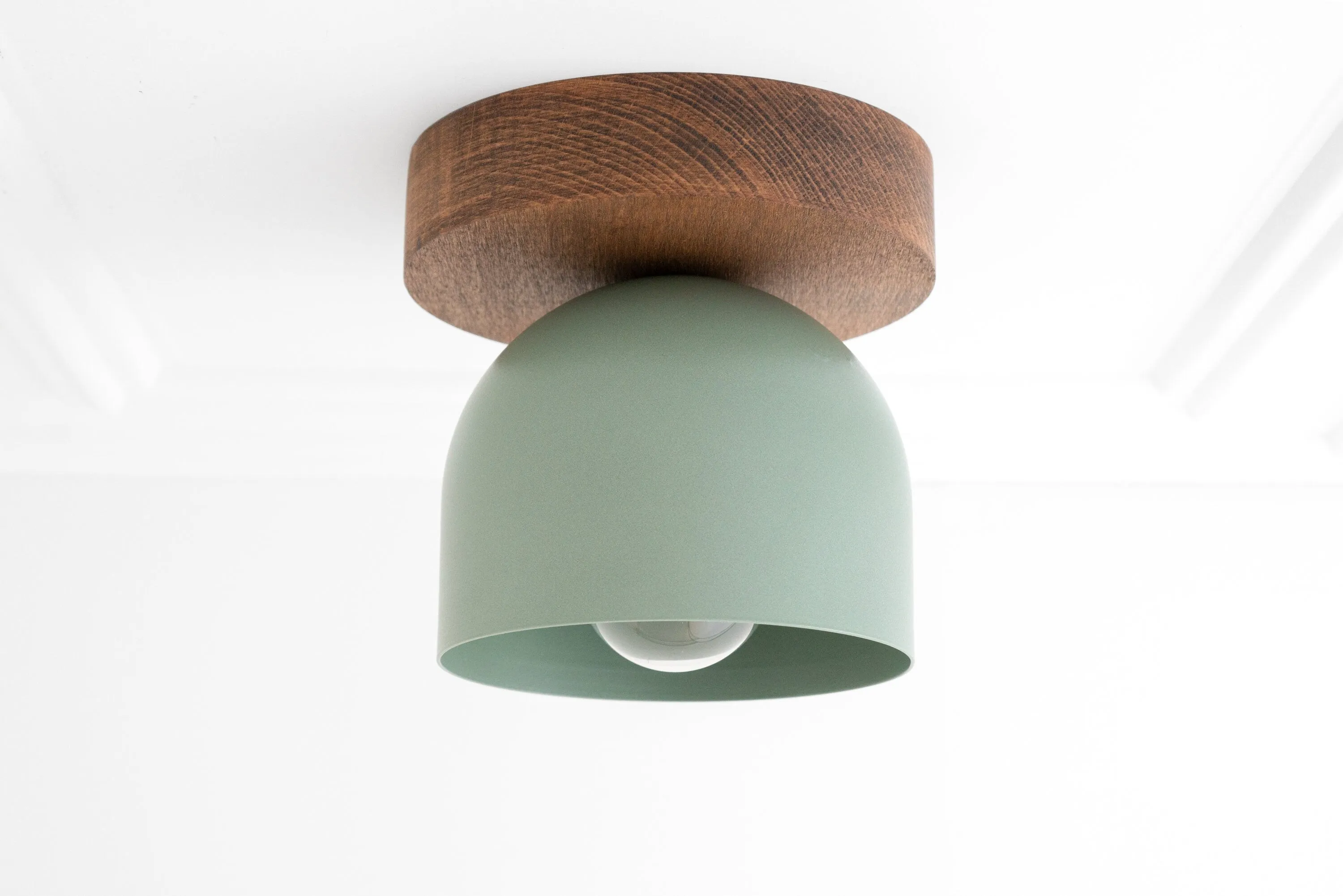 Metio Dome Modern Rustic Ceiling Light - Wooden and Metal Fusion KL1501