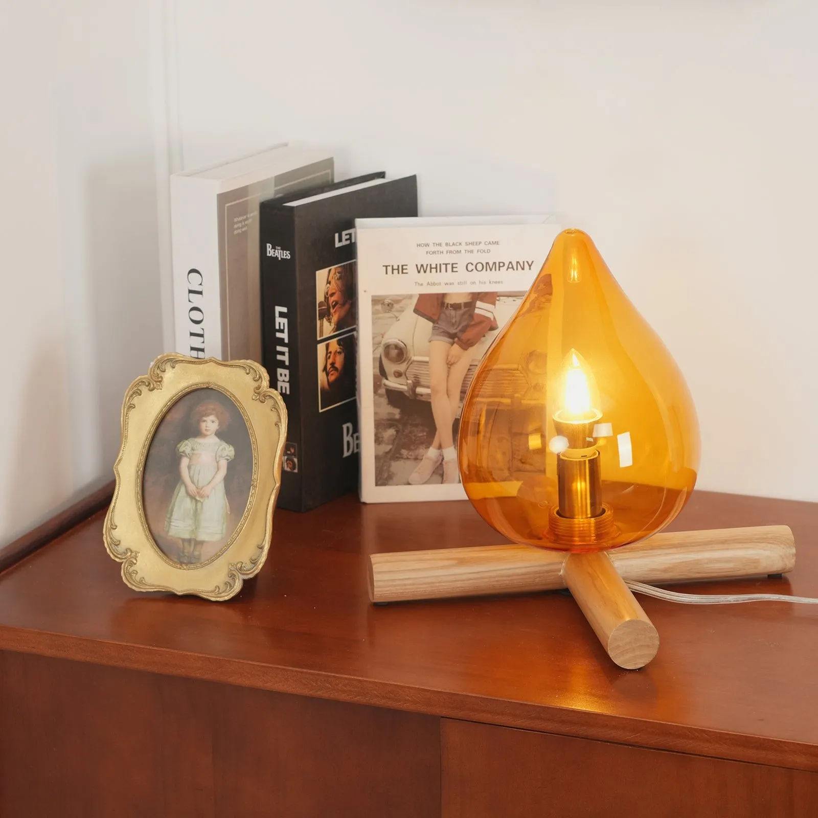 Funny Fire Shape Small Flame Table Lamp KL370
