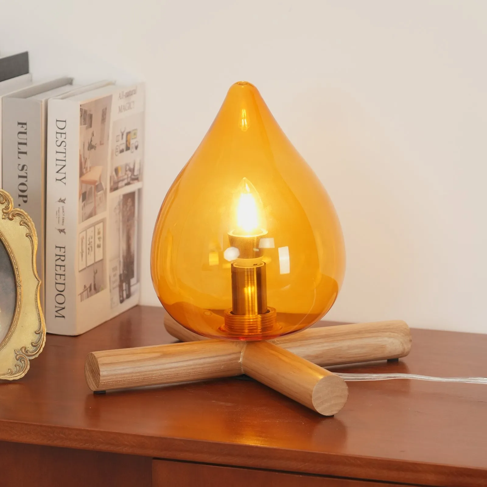 Funny Fire Shape Small Flame Table Lamp KL370