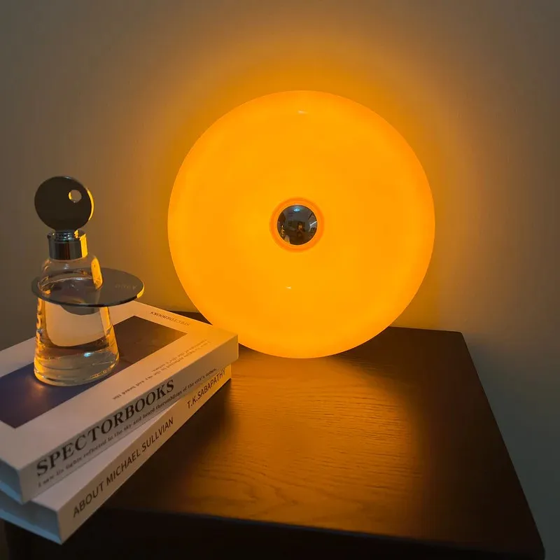 Bauhaus Inspired Round Table Lamp - Donut Glass Wall Light for Home Styling KL25