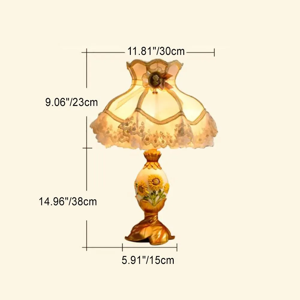 European Style Luxury Metal Sunflower Table Lamp KL703