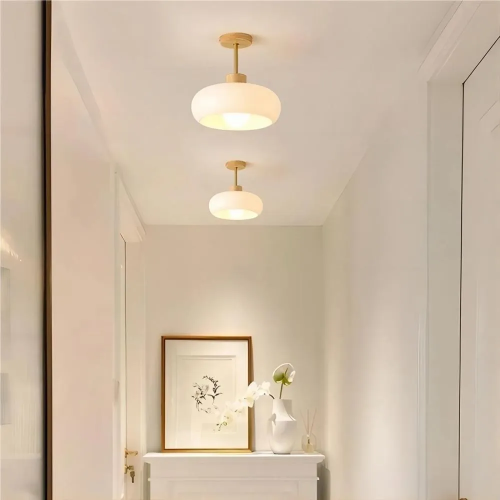 Vintage Bauhaus Style Glass Ceiling Light KL36