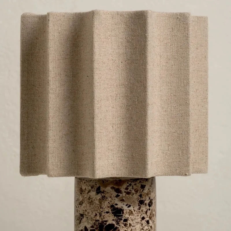 Cavilon Fan Shaped Linen Table Lamp - Modern Lighting for Living Room Decor KL2037