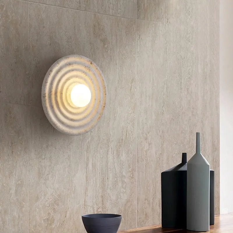 Japanese Wabi-sabi Round Indoor Wall Lamp KL747