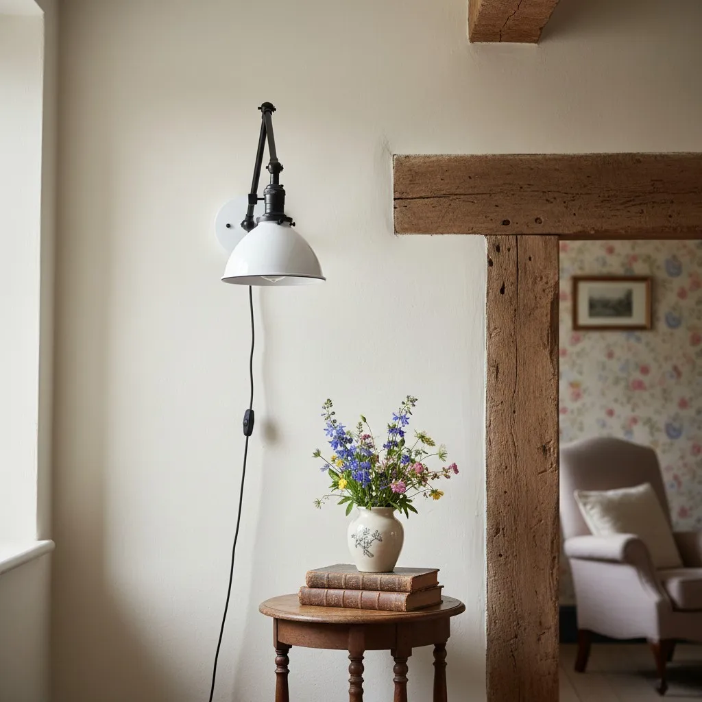 Conique Metal Vintage Industrial Swing Arm Wall Lamp - Adjustable Dome Shade for Study KL1440