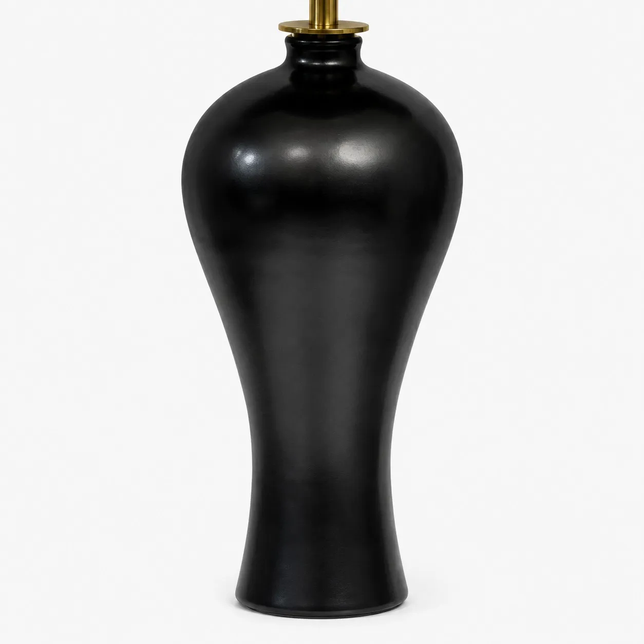 Dark sculptural table lamp base