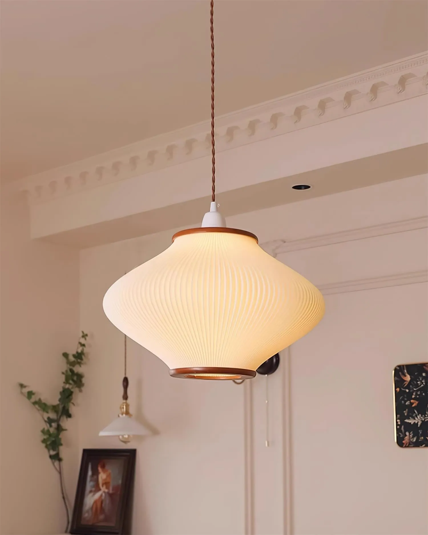 French Style Pine Bell Pendant Lamp KL479