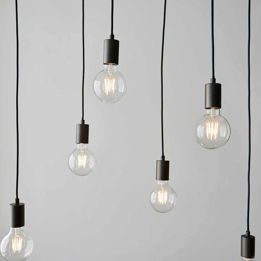 Vornix 6-Light Linear Pendant - Timber Beam Modern Industrial Fixture for Kitchen Island Dining Room KL1804