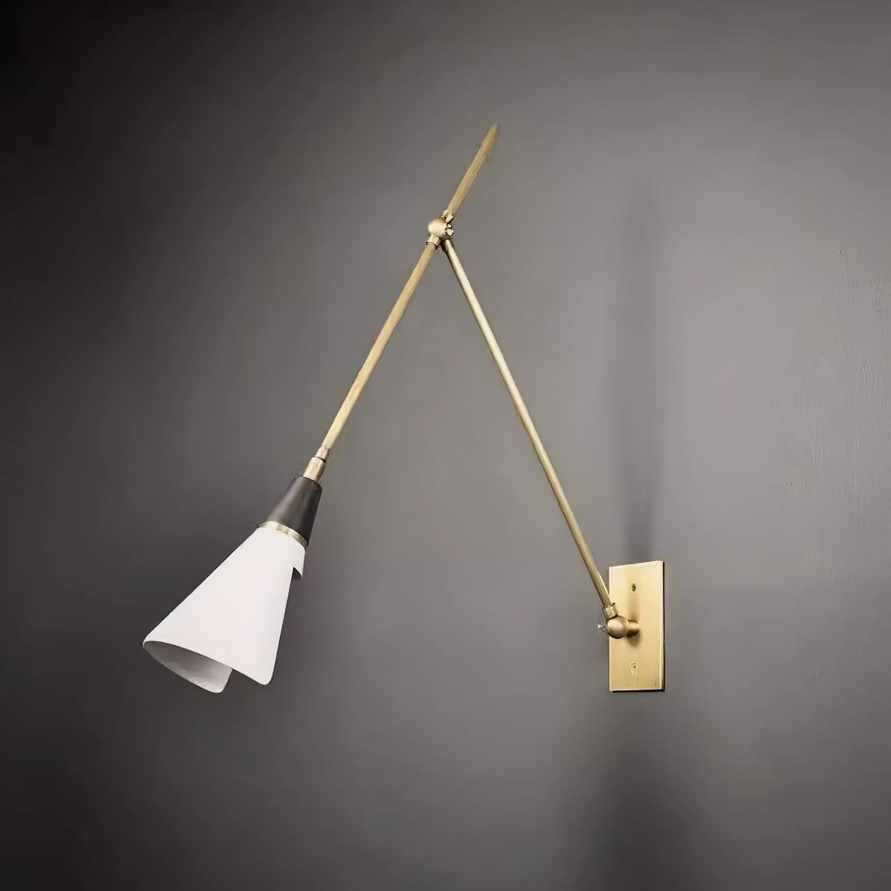 Vintage Metal Adjustable Swing Arm Wall Lamp KL842
