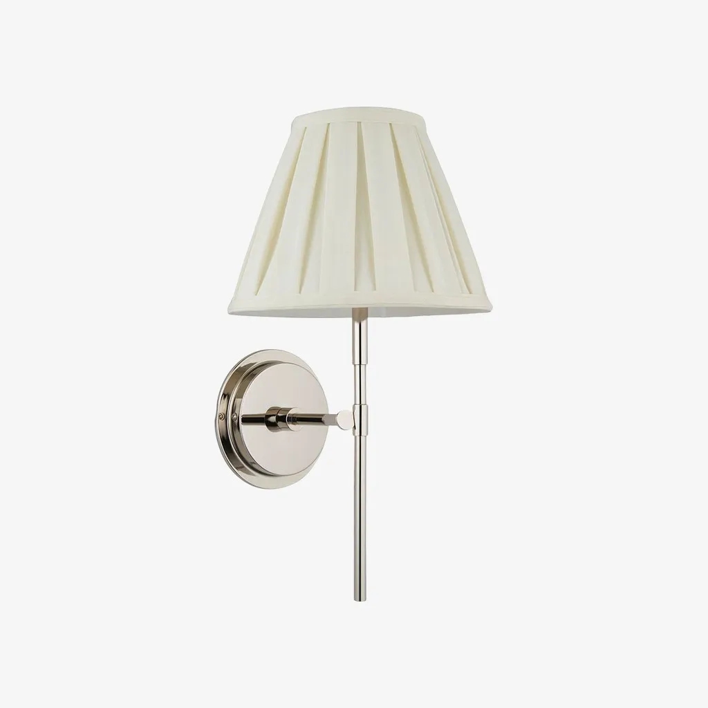 Cremaris Metal Wall Light with Fabric Shade - Timeless Sconce for Interior Lighting KL1973