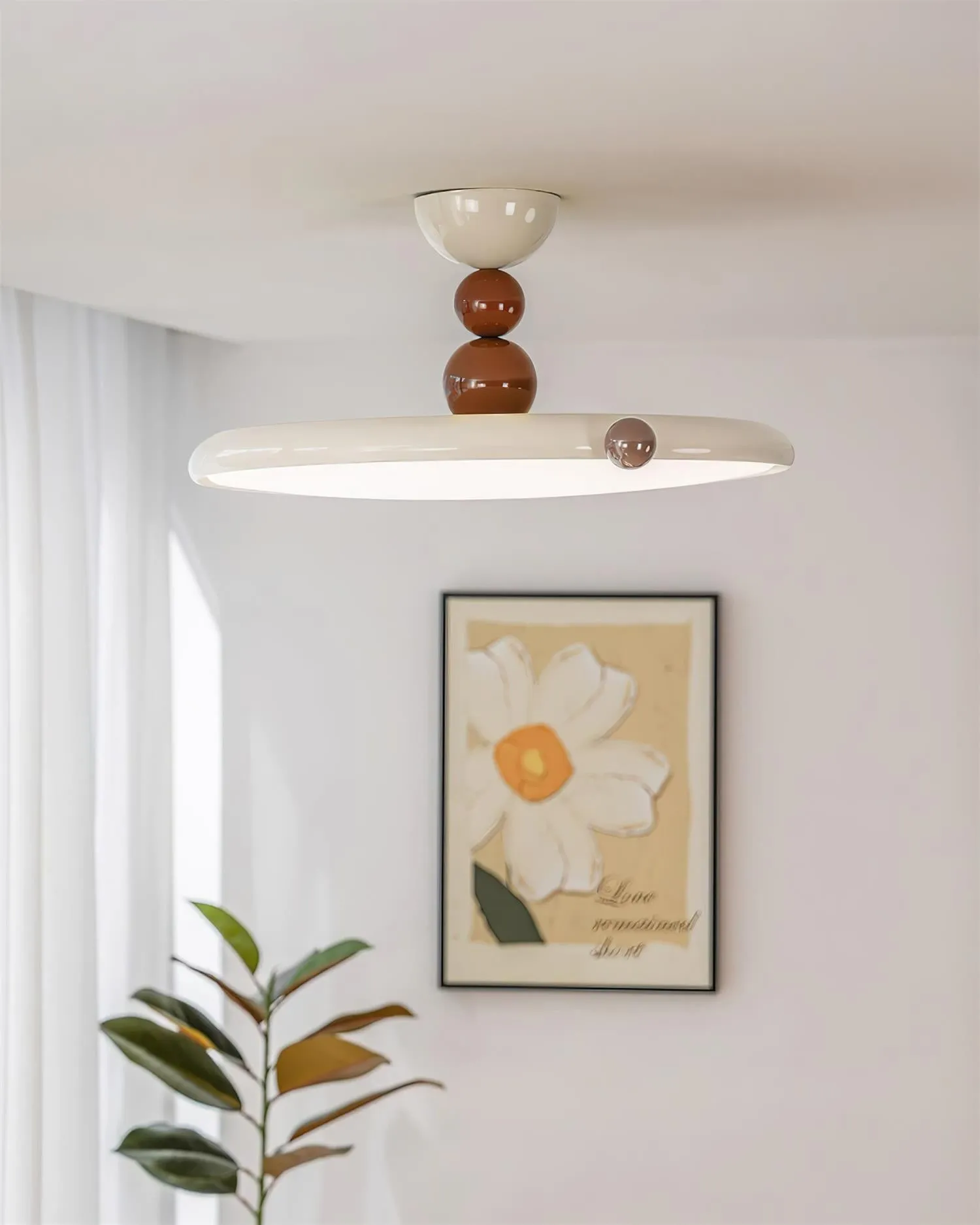French Style Retro Round Flying Disc Ceiling Lamp KL495