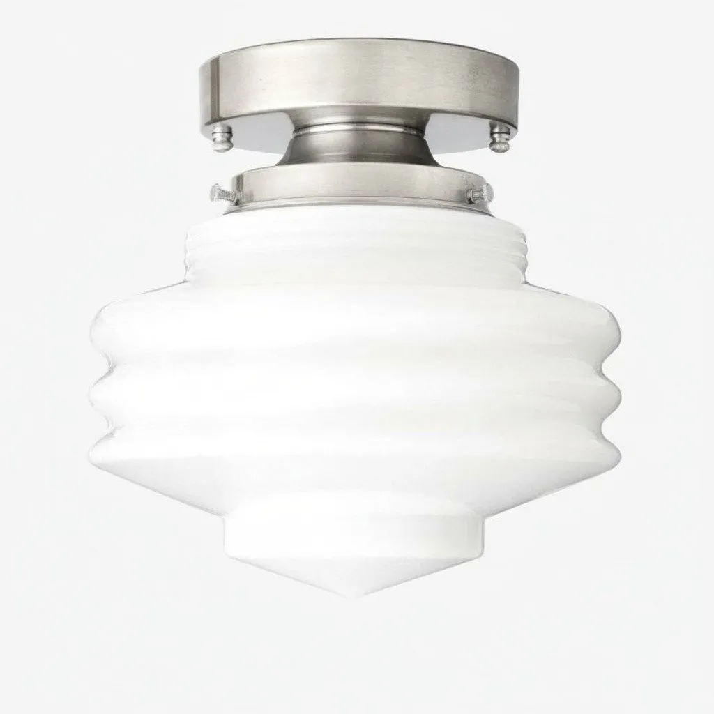 Geotower Glass Art Deco Ceiling Light - Glass Globe - Elegant Home Fixture KL1458