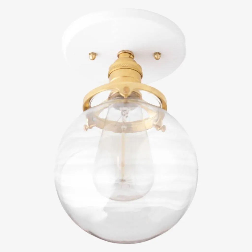 Glorica Glass Retro Globe Ceiling Light - Vintage Industrial Home Lighting KL1488