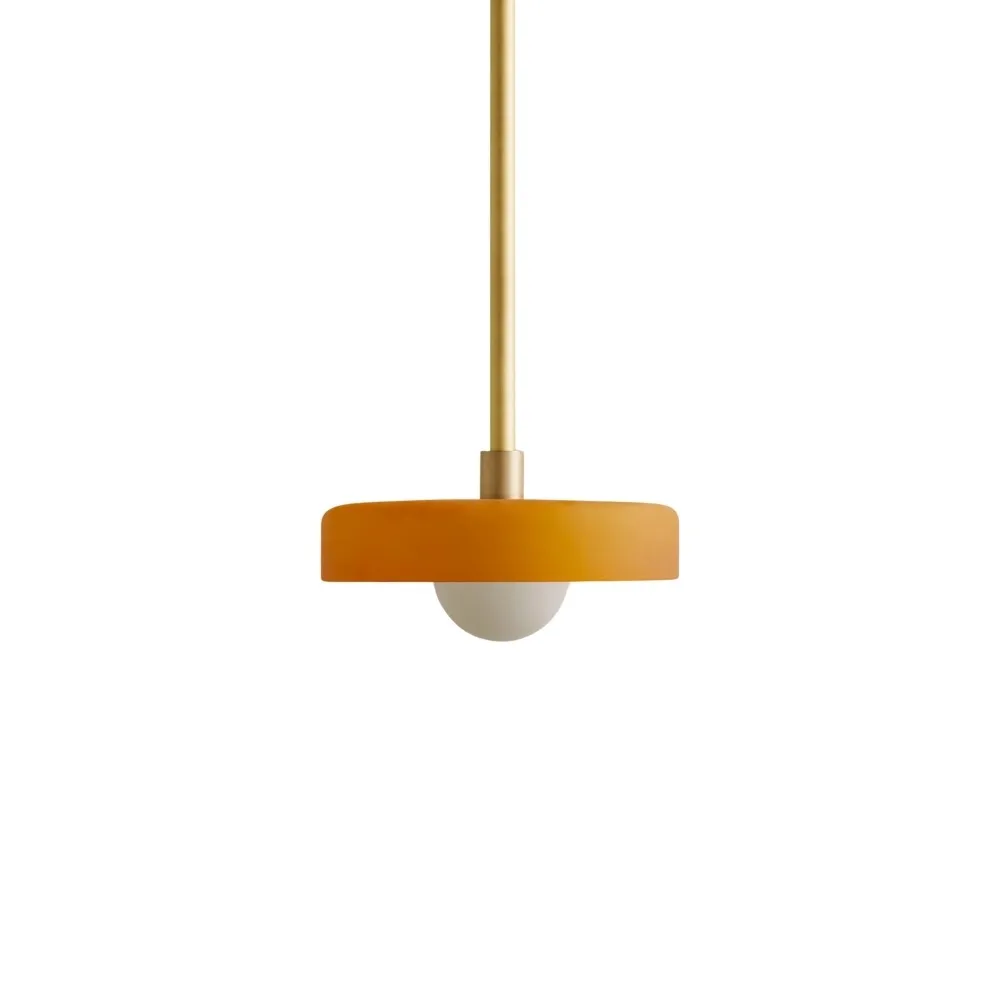 Metal Rod Glass Disc Orb Pendant Light KL923