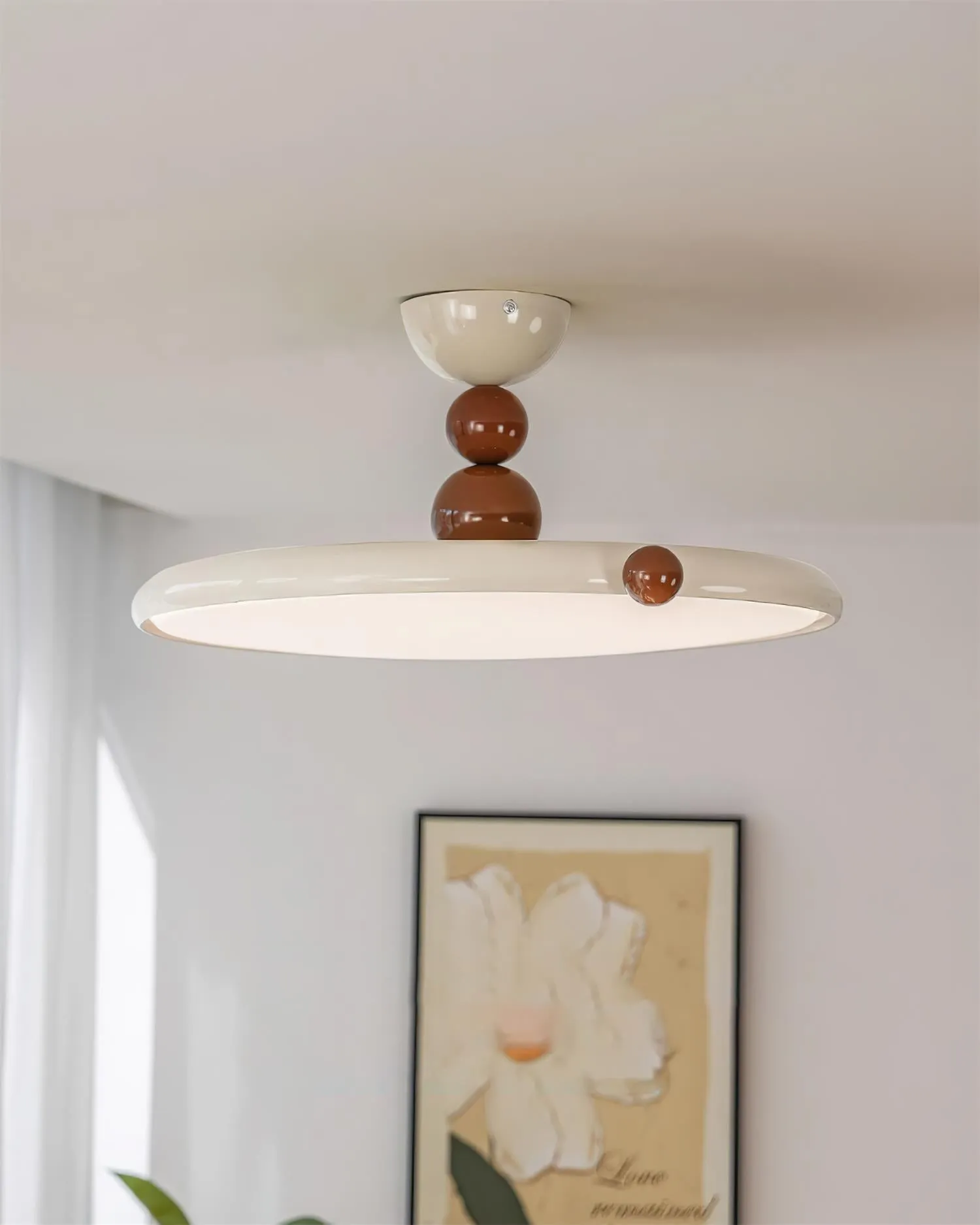 French Style Retro Round Flying Disc Ceiling Lamp KL495