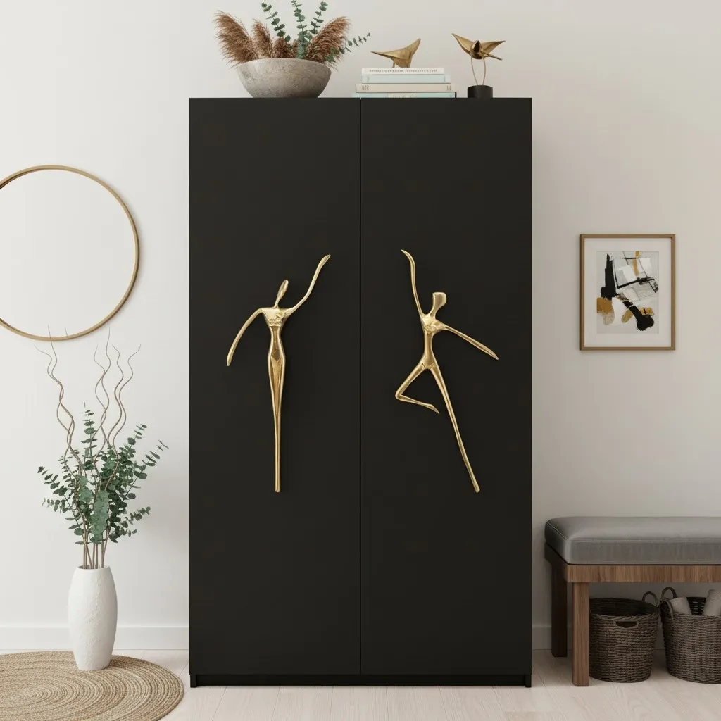 Verlitho Artistic Sculptural Lines Drawer Handle - Nordic Contemporary Design Interior Decor KL2350