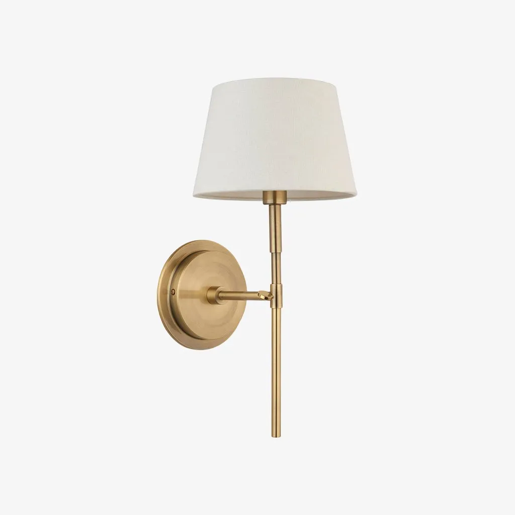 Cremaris Metal Wall Light with Fabric Shade - Timeless Sconce for Interior Lighting KL1973