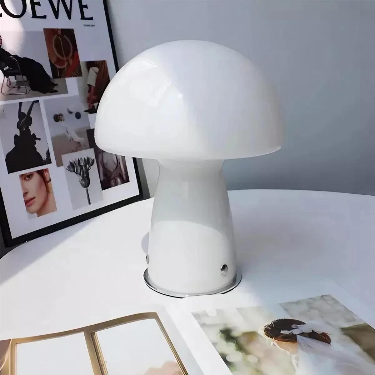 Modern Bauhaus Glass Mushroom Table Lamp KL40