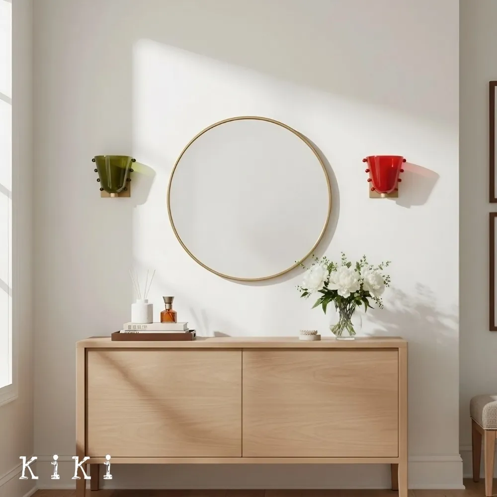 Bellina Decorative Art Glass Wall Lamp - Modern Gemma Wall Sconce for Bedroom and Entryway KL2329