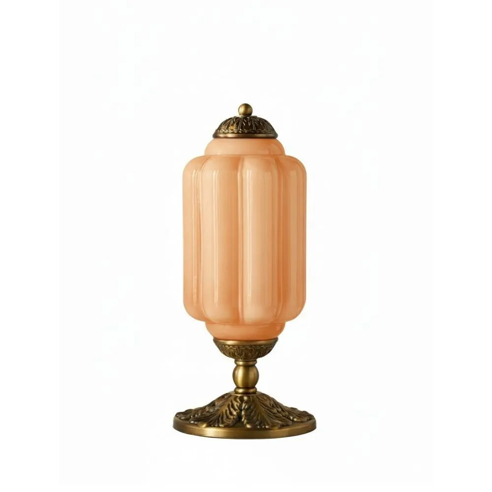 Eloise Vintage Glass Pumpkin Table Lamp - Decorative Accent Lighting for Living Spaces KL876