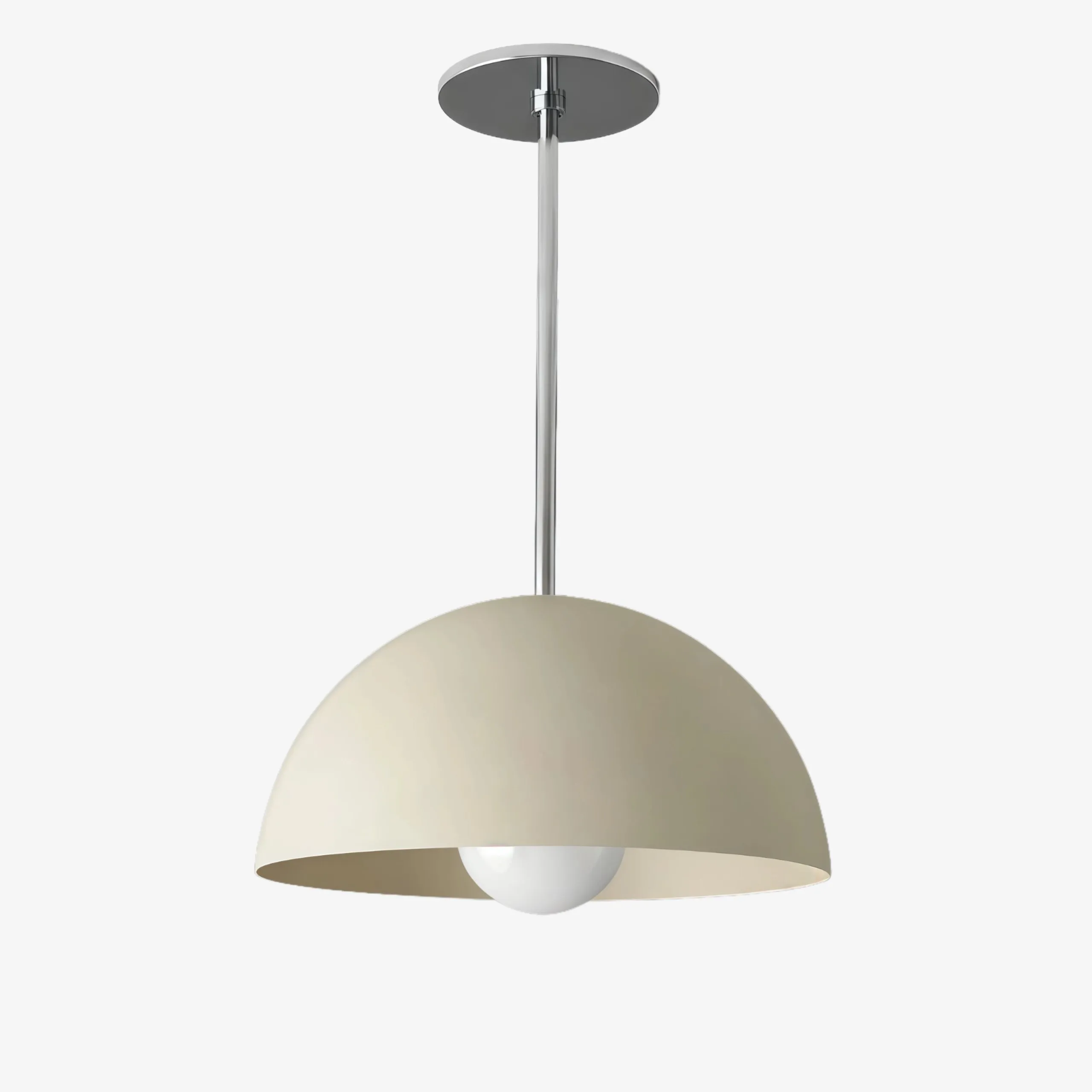 Metio Dome Neutral Dome Pendant - Modern Metal Accent Lighting KL1505