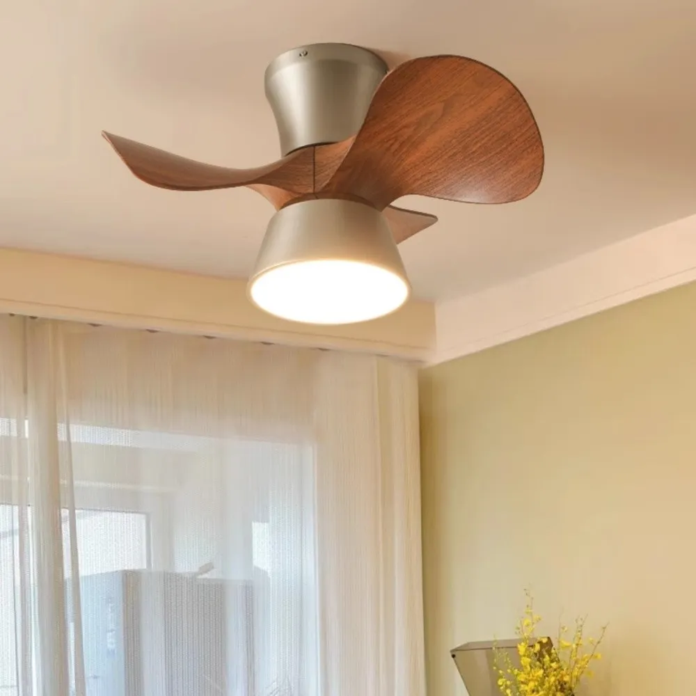 Vintage 3 Blade Silent Ceiling Fan Light For Bedroom KL944
