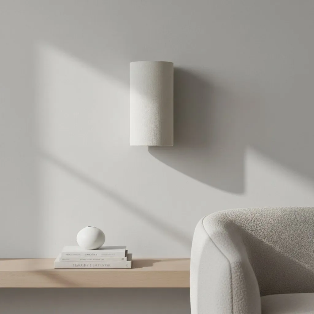 Linbron Minimalist Natural Linen Wall Sconce for Bedroom and Hallway KL2039