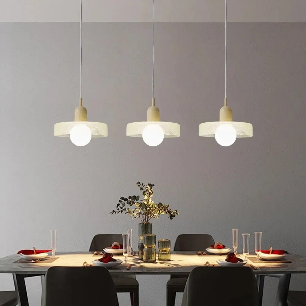 Modern Crystal Glass Disc Orb Pendant Light For Kitchen Island KL920