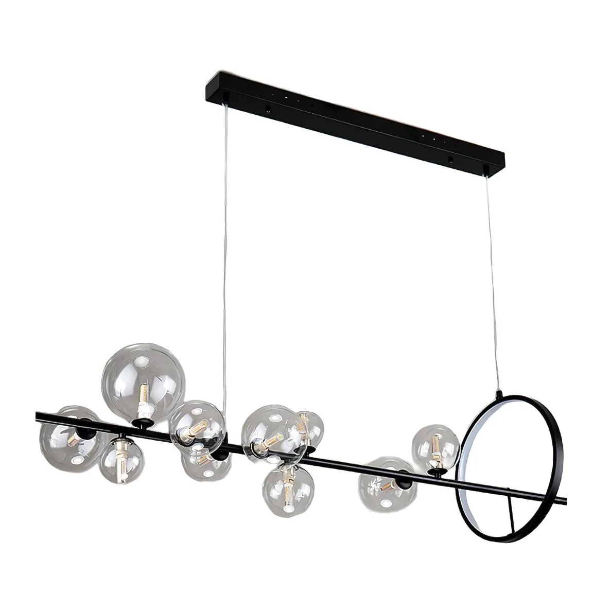 Linear Glass Globe Circle Island Pendant Lamp KL97