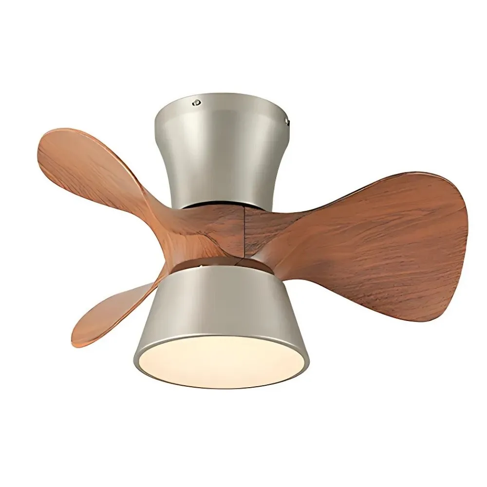 Vintage 3 Blade Silent Ceiling Fan Light For Bedroom KL944