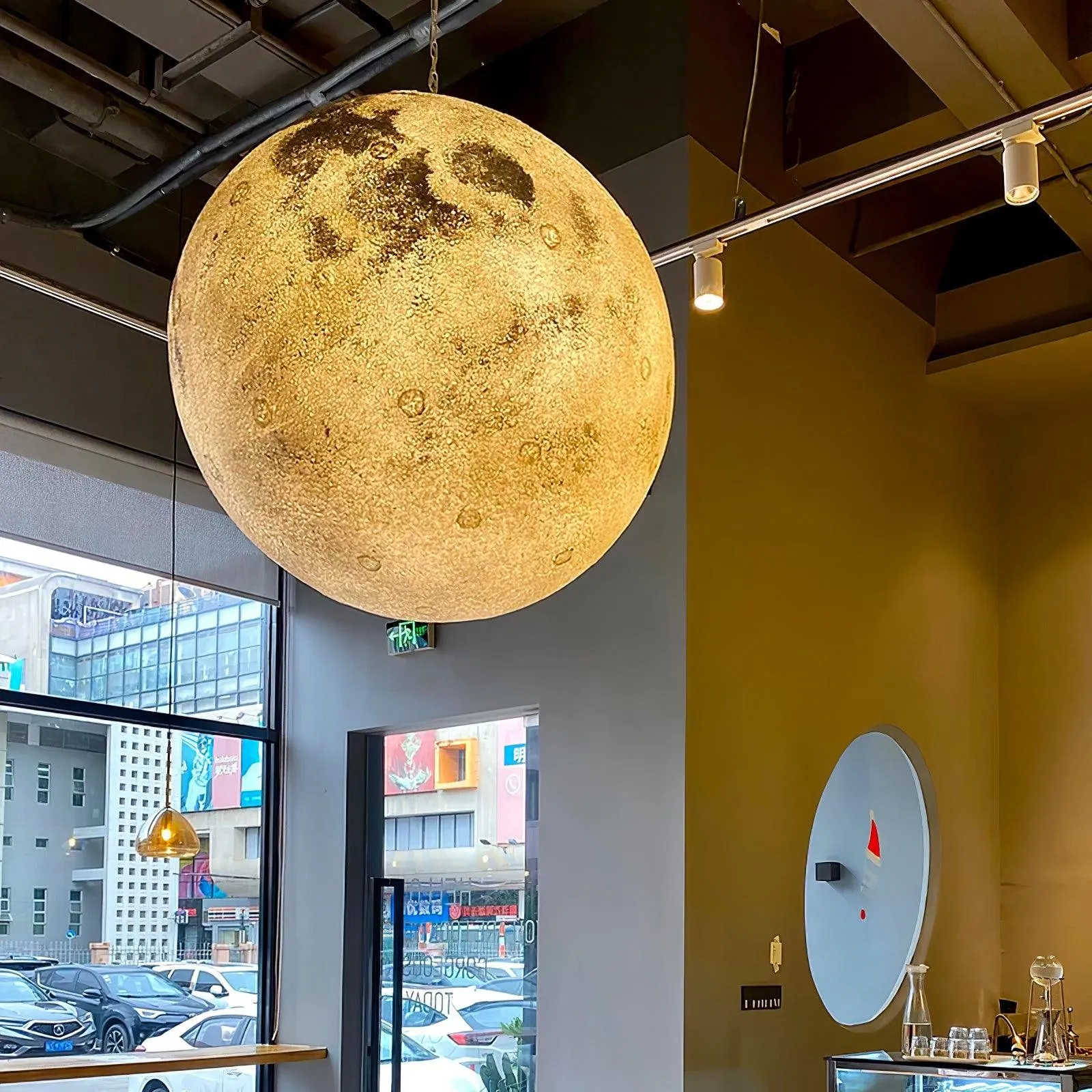 Planetary White Moon Chandelier Suitable For Living Room KL202