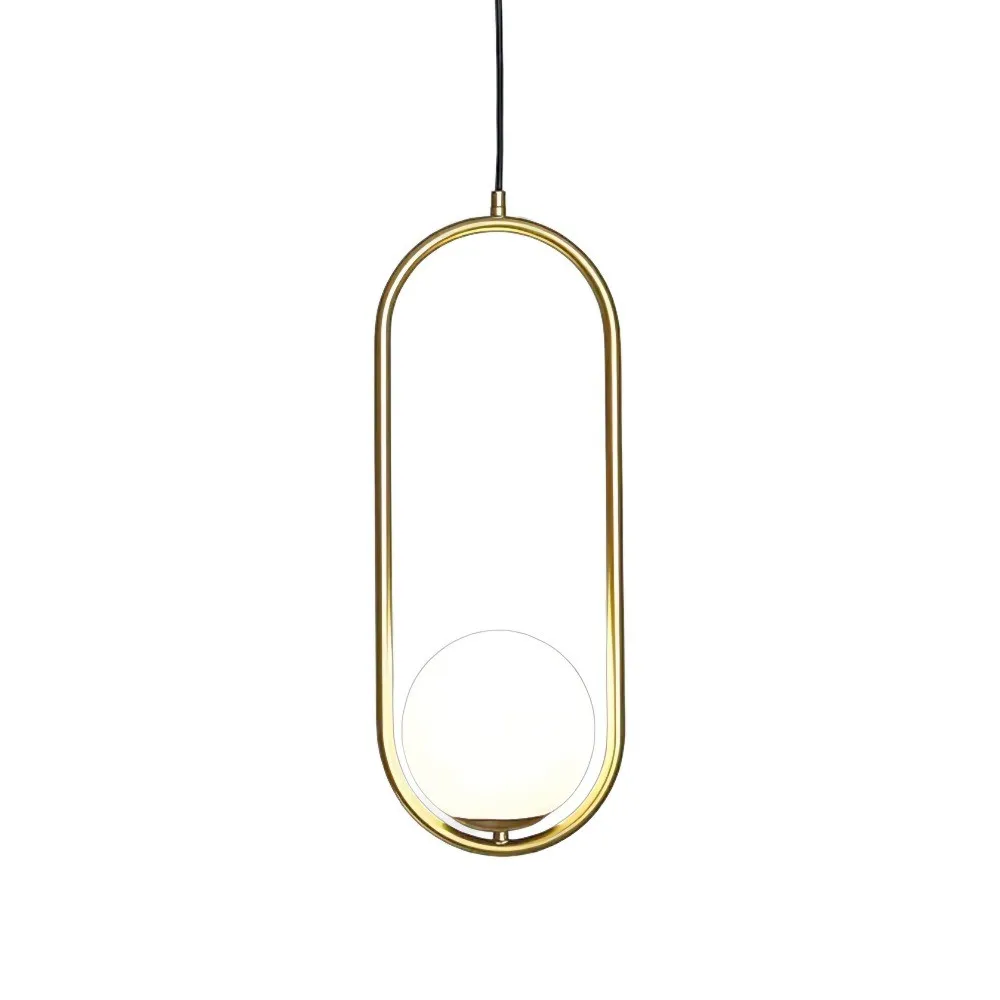 Mila Elegant Sphere Pendant Lamp - Glass Ball Pendant Light for Kitchen or Dining Room