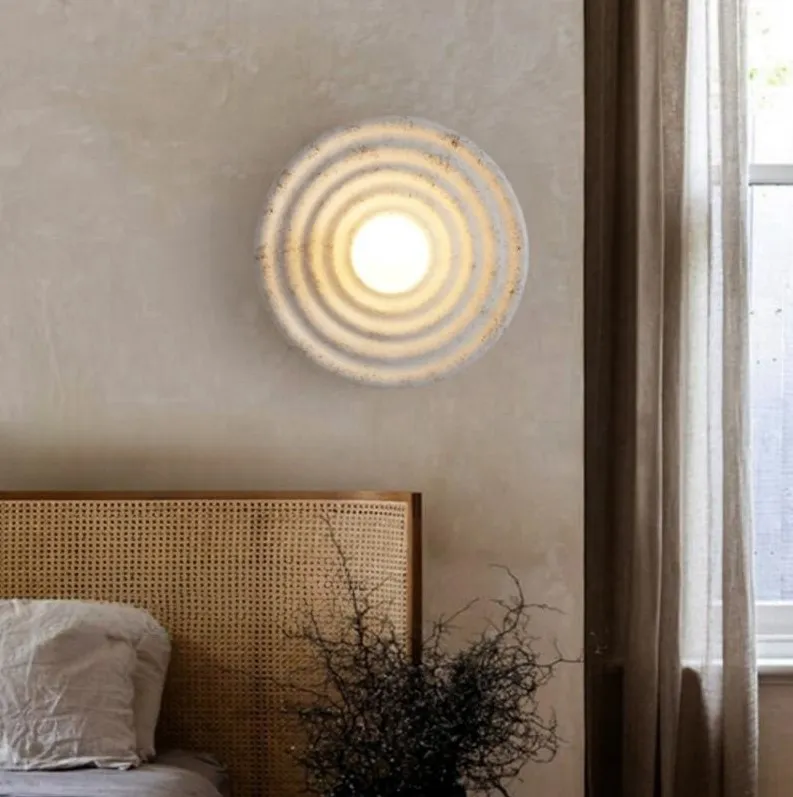 Japanese Wabi-sabi Round Indoor Wall Lamp KL747