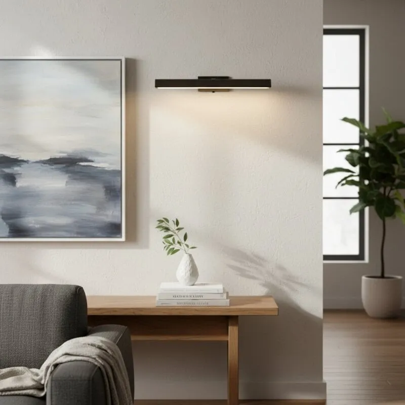 Libris Wall-Mounted Picture Light - Minimalist Linear Metal Frame for Artwork & Hallway KL2164