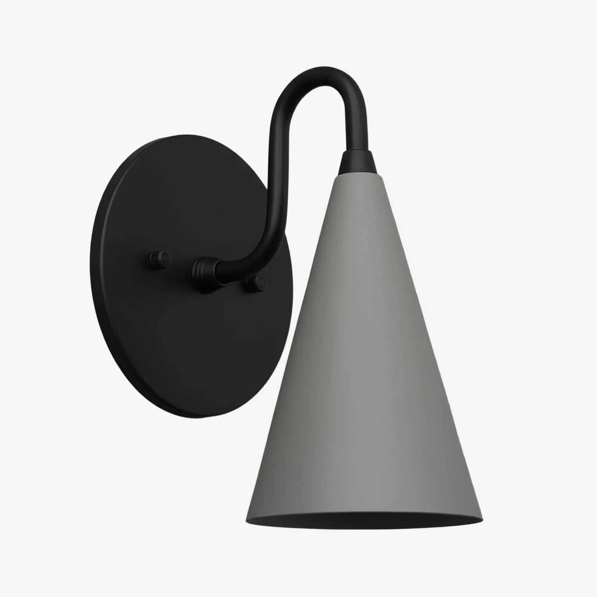 Curva Metal Cone Shade Sconce - Vintage Brass Wall Light for Entryway or Stairwell KL1720