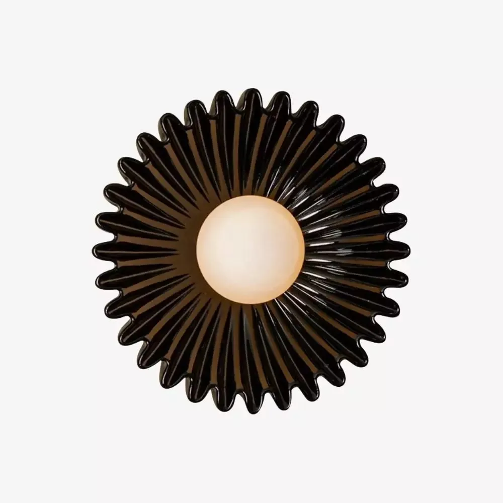 Sculptural Ceramic Wall Sconce – Opal Globe Sconce with Ceramic Finish KL246